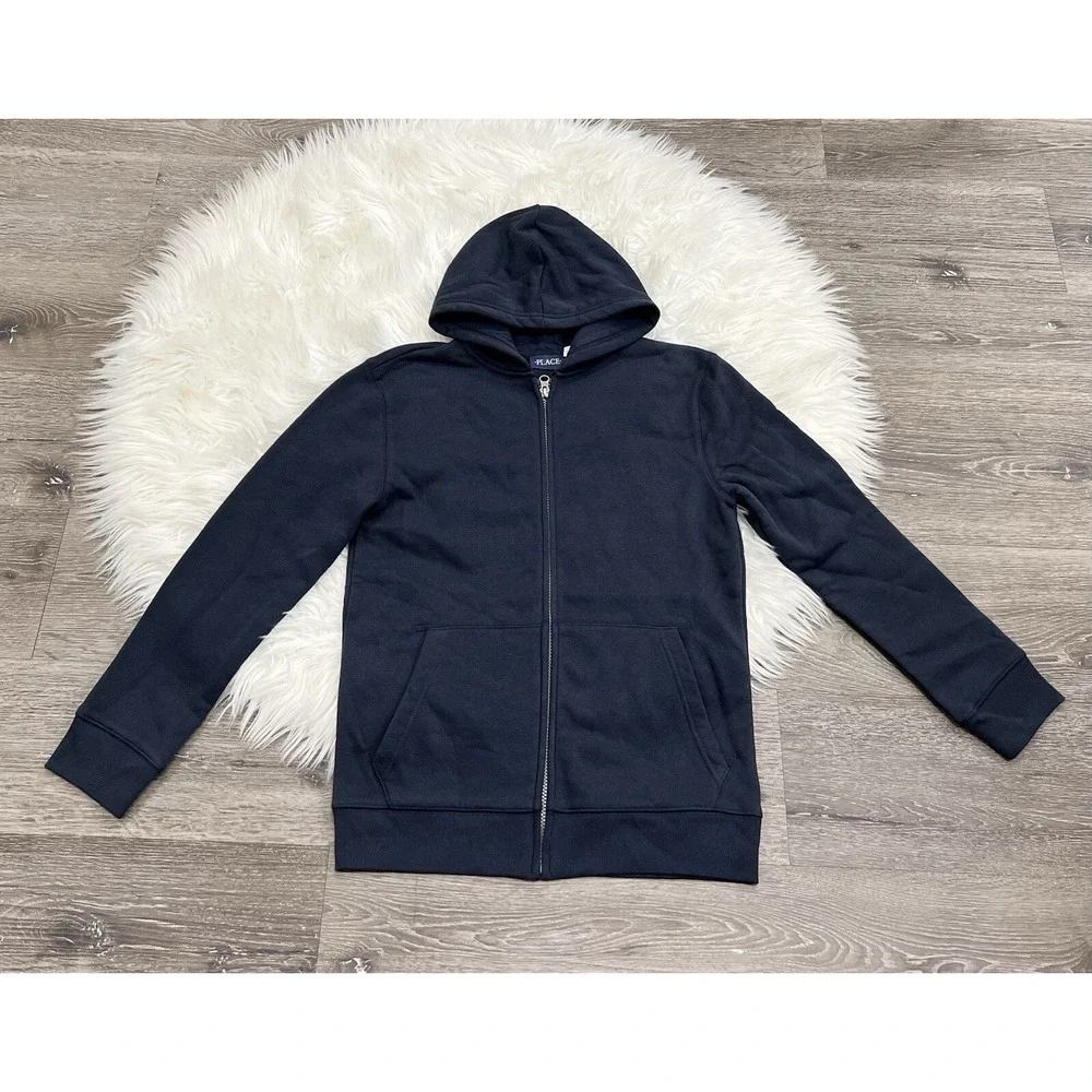 Childrens Place Boys Navy Zip Up Hoodie Size‎ 14